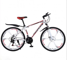 ZHTY Bicicletas de montaña Bicicleta de montaña de 26 pulgadas y 21 velocidades para adultos, cuadro completo de acero al carbono ligero, suspensión delantera de rueda, bicicleta para hombre, bicicleta de montaña con freno de