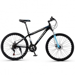 Great Bicicleta Bicicleta de montaña, Montaña Para Adultos Bicicleta De 26 Pulgadas Marco De Acero, Manquiención De La Torrizacion Mecánica Mecánico Doble Disco Freno De Doble Doble 24 Velocidades Bicicl(Color:Negro)