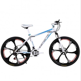 WYLZLIY-Home Bicicletas de montaña Bicicleta de montaña Mountainbike Bicicleta Barranco de bicicletas de 24" de la rueda delantera Suspensión de montaña Bicicletas de doble freno de disco 21 24 27 velocidades marco de acero al carbono