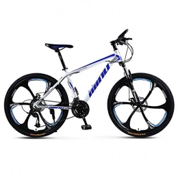 WYLZLIY-Home Bicicletas de montaña Bicicleta de montaña Mountainbike Bicicleta Barranco de la bici del carbón marco de acero Rígidas las bicicletas de montaña de doble disco de freno y suspensión delantera, 26 pulgadas de ruedas Bicicl