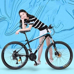 T-Day Bicicletas de montaña Bicicleta Montaña 26 / 27.5 "rueda Para Hombre Adultos Bicicleta De Montaña 27 Velocidad 17" Marco De Aleación De Aluminio Con Frenos De Disco Hidráulicos Dual Y Tenedor De Susp(Size:27.5 in, Color:Azul)