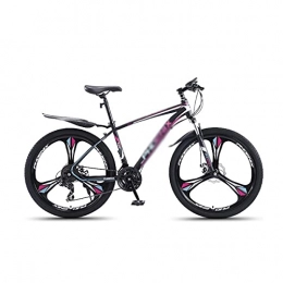 T-Day Bicicletas de montaña Bicicleta Montaña Bicicleta De Montaña Adulta 27.5 Pulgadas Ruedas Para Hombre / Para Mujer Marco De Acero Al Carbono 24 / 27 Velocidad Con Frenos De Disco Delanteros Y Tras(Size:24 Speed, Color:Púrpura)