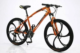  Bicicletas de montaña Bicicletta - Bicicleta de montaña (26 pulgadas, freno de disco, suspensión de horquilla de suspensión, 6 dientes, color naranja, 21 pulgadas)