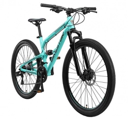 BIKESTAR Bicicleta BIKESTAR Bicicleta de montaña de Aluminio Suspensión Doble Completa 27.5 Pulgadas | Cuadro 16.5" Cambio Shimano de 21 velocidades, Freno de Disco, Fully MTB | Turquesa