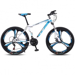 DGAGD Bicicleta DGAGD Bicicleta de 24 Pulgadas, Bicicleta de montaña, Bicicleta de Velocidad Variable para Adultos, Tri-Cortador-Blanco Azul_21 velocidades