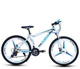 DGAGD Bicicletas de montaña DGAGD Bicicleta de montaña con Marco Ancho de 26 Pulgadas, neumático Ancho, Velocidad Variable, Freno de Disco para Adultos, Bicicleta de Tres Ruedas-Blanco Azul_21 velocidades
