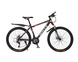 DGAGD Bicicleta DGAGD Bicicleta de montaña de 24 Pulgadas Bicicleta de Velocidad Variable para Adultos Masculinos y Femeninos-Rojo Negro_24 velocidades