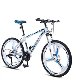 DGAGD Bicicleta DGAGD Bicicleta de montaña de 24 Pulgadas para Hombre y Mujer, para Adultos, Velocidad Variable, Carreras, Bicicleta Ultraligera, Rueda de Tres Cuchillas-Blanco Azul_24 velocidades