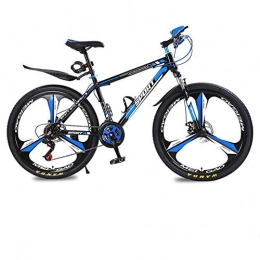 DGAGD Bicicletas de montaña DGAGD Bicicleta de montaña de 24 Pulgadas para Hombres y Mujeres, Velocidad Variable para Adultos, Freno de Disco Dual, Bicicleta, Rueda de Tres Ejes-Azul Negro_30 velocidades