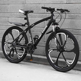 DGAGD Bicicleta DGAGD Bicicleta de montaña de 26 Pulgadas Bicicleta de Seis Ruedas de Velocidad Variable de una Rueda para Adultos-Negro_27 velocidades