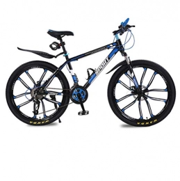 DGAGD Bicicletas de montaña DGAGD Bicicleta de montaña de 26 Pulgadas Bicicleta Masculina y Femenina de Velocidad Variable para Adultos Bicicleta de Freno de Disco Doble Diez Rueda de Corte-Azul Negro_30 velocidades