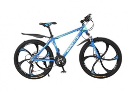 DGAGD Bicicleta DGAGD Bicicleta de montaña de 26 Pulgadas, Bicicleta para Hombre y Mujer, de Velocidad Variable para Adultos, Bicicleta amortiguadora de Seis Ruedas-Azul_27 velocidades