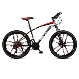 DGAGD Bicicleta DGAGD Bicicleta de montaña de 26 Pulgadas para Hombre y Mujer, para Adultos, Ultraligera, Bicicleta Ligera, Rueda de Diez cortadores-Rojo Negro_21 velocidades