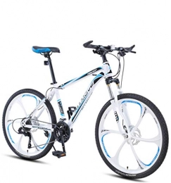 DGAGD Bicicleta DGAGD Bicicleta de montaña de 26 Pulgadas para Hombres y Mujeres, para Adultos, Velocidad Variable, Carreras, Bicicleta Ultraligera, Rueda de Seis cortadores-Blanco Azul_30 velocidades