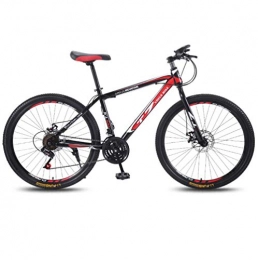 DGAGD Bicicleta DGAGD Rueda de radios de Bicicleta de Velocidad Variable para Adultos de Bicicleta de montaña de 26 Pulgadas-Rojo Negro_24 velocidades