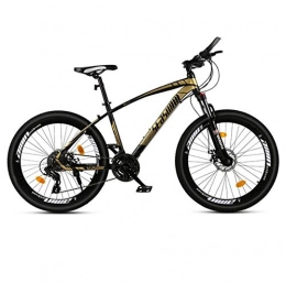 DGAGD Bicicleta DGAGD Rueda de radios de Bicicleta súper Ligera para Adultos Masculinos y Femeninos de 26 Pulgadas de Bicicleta de montaña-Oro Negro_30 velocidades