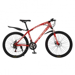 Dsrgwe Bicicleta Dsrgwe Bicicleta de Montaa, Bicicleta de montaña, de 26 Pulgadas Marco de la Rueda de Acero al Carbono Bicicletas de montaña, Doble Freno de Disco Delantero y Tenedor (Color : Red, Size : 24-Speed)