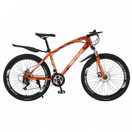 Dsrgwe Bicicleta Dsrgwe Bicicleta de Montaa, Bicicletas de montaña for Hombre / Bicicletas, suspensin Delantera y Doble Freno de Disco, Ruedas de 26 Pulgadas (Color : Orange, Size : 21-Speed)