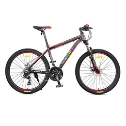 LADDER Bicicleta Dsrgwe Bicicleta de Montaña, 26” Bicicletas de montaña, Marco de Aluminio Hardtail Bicicletas, Doble Disco de Freno y Bloqueo de la suspensión Delantera, 27 de Velocidad (Color : Black)