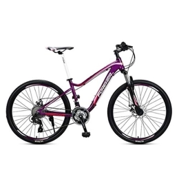 LADDER Bicicleta Dsrgwe Bicicleta de Montaña, 26” Bicicletas de montaña, Marco de Aluminio Rígidas Bicicletas, con Frenos de Disco y suspensión Delantera, 27 de Velocidad (Color : B)