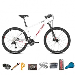 EWYI Bicicleta EWYI Bicicleta De Montaña De Fibra Carbono, 27.5 / 29'' MTB 30 / 36 Velocidad Variable Bicicleta para Montar Al Aire Libre, Horquilla Aire Controlada por Alambre Aleación mag White Red-36sp 29