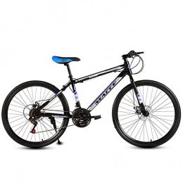 FXMJ Bicicletas de montaña FXMJ Bicicleta de 24 Pulgadas Bicicleta de montaña para Adultos, Bicicleta de Confort hbrido de 27 velocidades con Doble Freno de Disco, Suspensin Completa MTB Bicicletas, Black Blue