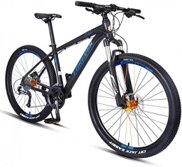 GJZM Bicicleta GJZM Bicicleta de montaña Bicicleta de montaña rgida de 27, 5 Pulgadas para Adultos, 27 velocidades, Asiento Ajustable con Marco de Aluminio Azul