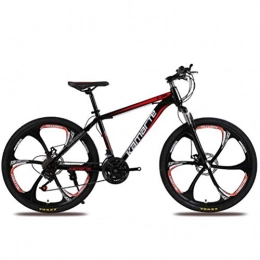 GQQ Bicicletas de montaña GQQ Bicicleta de Carretera Bicicletas de Montaa Unisex, Rueda de 24 Pulgadas Bicicleta de Carretera de Ciudad Ciclismo Velocidad Variable para Hombre Mtb, Negro Rojo, 27 Velocidades