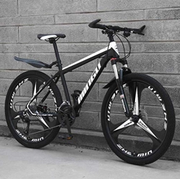 GQQ Bicicletas de montaña GQQ Bicicleta de Carretera City Hardtail Bike - Bicicleta de Montaa Amortiguacin Bicicleta de Montaa, Blanco Negro, 21 Velocidades