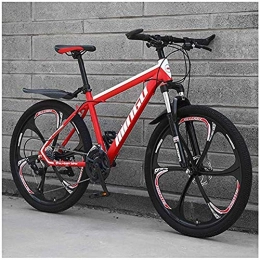 GQQ Bicicleta GQQ Bicicletas de Montaa para Hombre de 26 Pulgadas, Bicicleta de Montaa Rgida de Acero con Alto Contenido de Carbono, Bicicleta de Velocidad Variable con Suspensin Delantera Ajustable, Velocidad