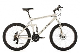 KS Cycling Bicicletas de montaña KS Cycling Insomnia 101B - Bicicleta de montaña de doble suspensin, color blanco, talla L (173-182 cm), ruedas 26", cuadro 50 cm