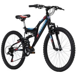 KS Cycling Bicicletas de montaña KS Cycling Zodiac Bicicleta de montaña Infantil, Altura, Color, Juventud Unisex, Rojo / Negro, 24 Zoll, 38 cm