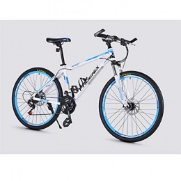 KT Mall Bicicletas de montaña KT Mall 26 Suspensin Pulgadas Bicicleta de montaña 27 de Velocidad Variable Plegable Completa Doble Freno de Disco de Velocidad Vehculo de Todo Terreno del Viajero Adulto Viajes, Azul