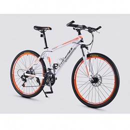 KT Mall Bicicleta KT Mall 26 Suspensin Pulgadas Bicicleta de montaña 27 de Velocidad Variable Plegable Completa Doble Freno de Disco de Velocidad Vehculo de Todo Terreno del Viajero Adulto Viajes, Naranja