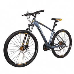 MJY Bicicleta MJY Bicicletas de montaña para adultos, bicicletas antideslizantes de 27, 5 pulgadas, bicicleta de montaña rígida con marco de aluminio con freno de disco doble, bicicleta de 27 velocidades, Azul, dieci