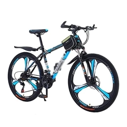MQJ Bicicletas de montaña MQJ 21 / 24 / 27-Velocidades Bicicletas de Montaña Bicicletas Bicicletas de Acero Fuerte con Doble Suspensión Y Freno de Disco Dual para Adultos para Mujer para Mujer / Azul / 24 Velocidades
