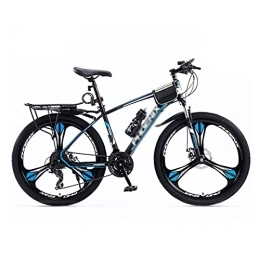 MQJ Bicicletas de montaña MQJ 27.5 Pulgadas Bicicleta de Montaña 24 Velocidades con Mde Acero Al Carbono Doble Disco de Freno de Freno de Freno para un Camino, Sendero Y Amplificador; Montañas / Azul / 27 Velocidad