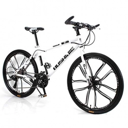 MYMGG Bicicleta MYMGG Bicicleta de montaña de 26 Pulgadas Bicicleta Deportiva al Aire Libre Freno de Disco Doble Rueda de aleacin de Aluminio, White, 27speeds