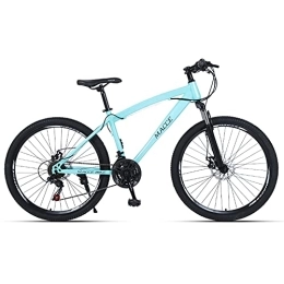 SHANJ Bicicleta SHANJ Bicicleta de Montaña Rígida, Bicicletas de Carretera para Jóvenes Adultos Hombres Mujeres, 21-30 Opciones de Velocidades, Marco de Acero Ligero, Horquilla de Suspensión y Freno de Disco Doble