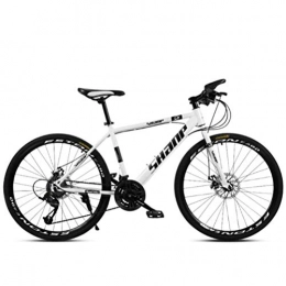 WJSW Bicicleta Unisex Commuter City Hardtail Bike 26 Inch Wheel - Mountain Bicycle Mens MTB (Color: Blanco, Tamao: 21 velocidades)