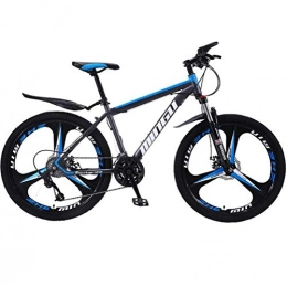 YOUSR Bicicleta YOUSR Commuter City Hardtail Bike, Mountain Bike Riding Damping Mountain Bike Black Blue 24 Speed