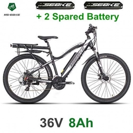 AIAI Electric Mountain Bike 21 speeds, 27.5 Inches Pedal Assist Electrical Bicycle, 36V Invisibility Battery, Suspension Fork, Both Disc Brake, E bike Mountain Bike
