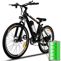 Eloklem Electric Mountain Bike 26” Electric Mountain Bike for adults 36V 8AH Removable Battery 250W Motor 21-Speed Ebike Electric Commuter Mountain Bike Electric Outdoor Mountain Bike