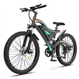 Electric oven Electric Mountain Bike 26" Fat Tire Adult Electric Bicycles 48V 15Ah Removable Lithium Battery Beach Mountain 28MPH E-Bike for Adults with Suspension Fork Aluminium Frame 500W Motor E Bike