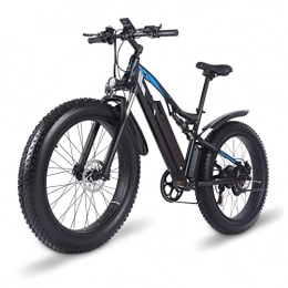 Electric oven Electric Mountain Bike 26”Fat Tire Electric Bike Powerful 500W / 750W / 1000W Motor 48V Removable Lithium Battery Ebike Beach Snow Shock Absorption Mountain Bicycle (Color : 1000w 17Ah Two Batt)