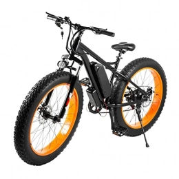 Electric oven Bike 26 inch Electric Snow Bike Fat Tire Aluminium Alloy Electric Bicycle 48V 500W 12Ah Ebike 26 * 4.0 Tyre (Color : Orange 500W)