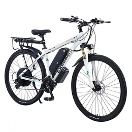 HFRYPShop Electric Mountain Bike 29" Electric Mountain Bike for Adults, E-Bike with Removable 13Ah Battery and Super Motor, Shimano 21 Gear Shifting City E-bike Cruiser, E-MTB Range: 70KM (white)