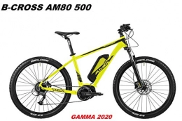 ATALA BICI Electric Mountain Bike ATALA Bike B-Cross AM80 500 Range 2020, YELLOW BLACK MATT, 18" - 46 CM