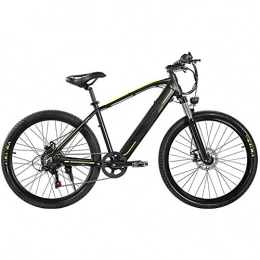 AYHa Electric Mountain Bike AYHa Adult Mountain Electric Bicycle, 26 inch Travel Electric Bicycle 350W Brushless Motor 27 Speed 48V 10Ah Removable Lithium Battery Front Rear Disc Brake, Black