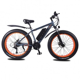 BAIYIQW Electric Mountain Bike BAIYIQW Electric Bike Snow Bike A-class 18650 lithium battery 350W brushless motor / aerospace aluminum alloy material / 26in, bearing 70kg, Gray, 70km